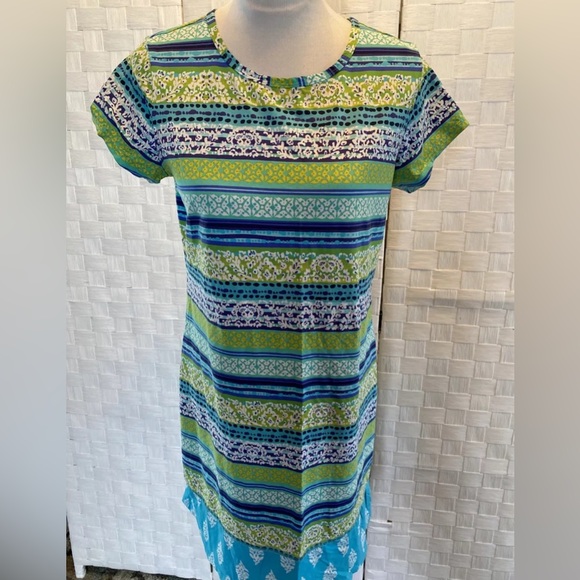 LANDS END SWIM SCUBA BLUE DRESS L - Picture 3 of 14